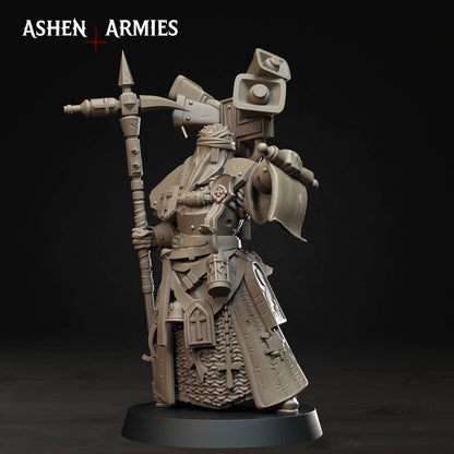 Bleeding Procession War Prophet Miniature - Ashen Armies by Bite the Bullet