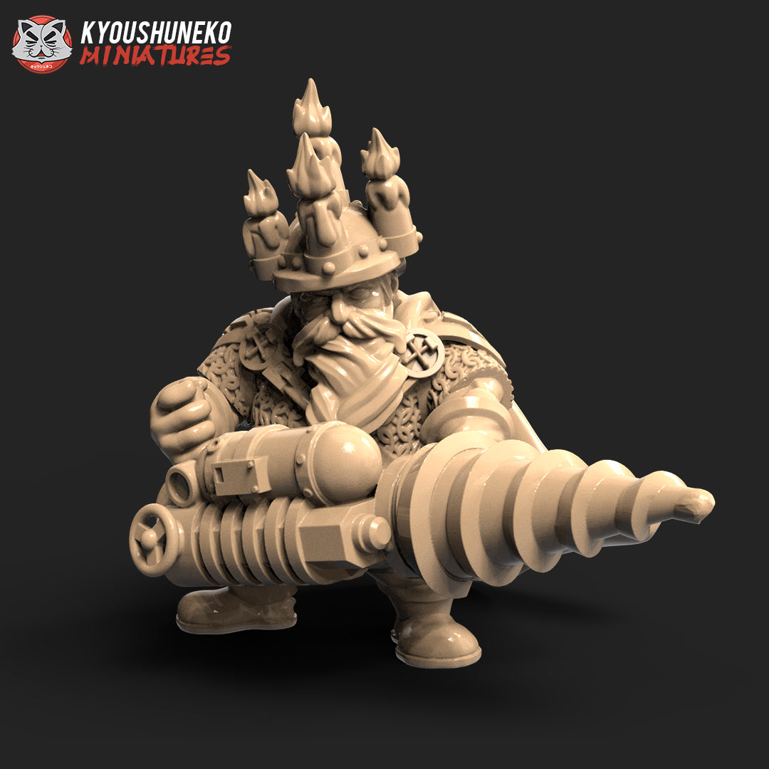 Dwarf Miner Hero Miniature - by Kyoushuneko Miniatures