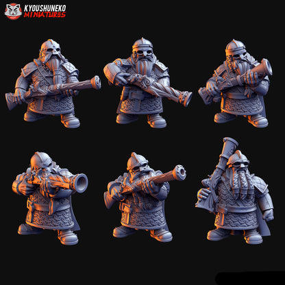 Dwarf Mustkenmen Miniatures - by Kyoushuneko Miniatures