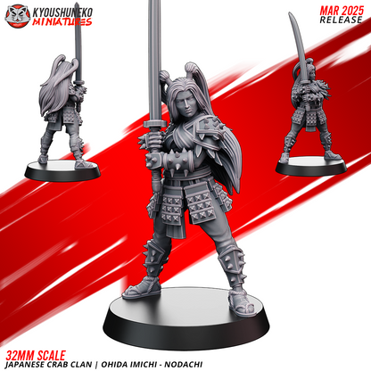 Japanese Crab Clan Ohida Imichi Hero Miniature - by Kyoushuneko Miniatures
