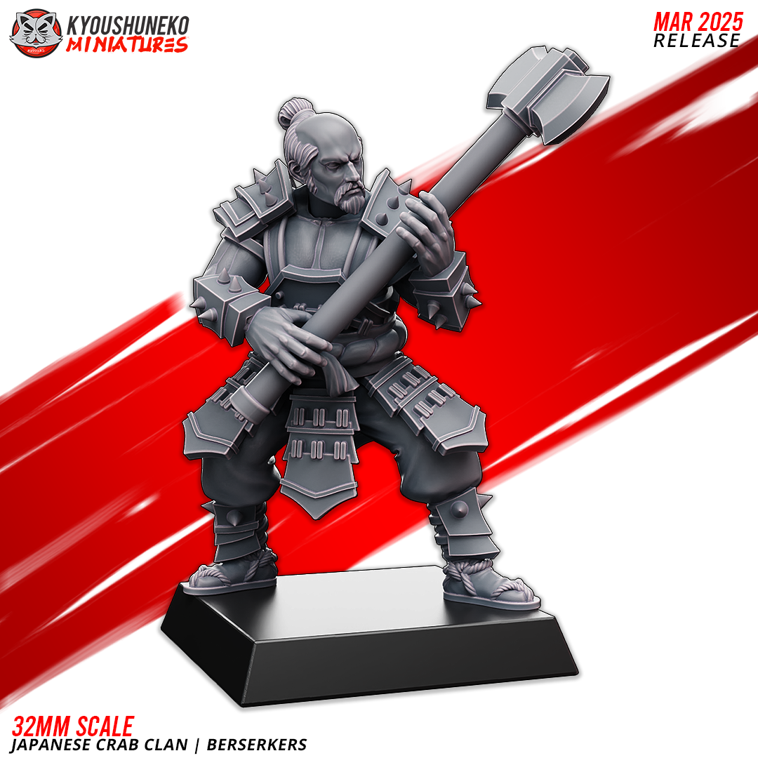 Japanese Crab Clan Berserker Miniatures - by Kyoushuneko Miniatures