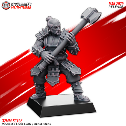 Japanese Crab Clan Berserker Miniatures - by Kyoushuneko Miniatures