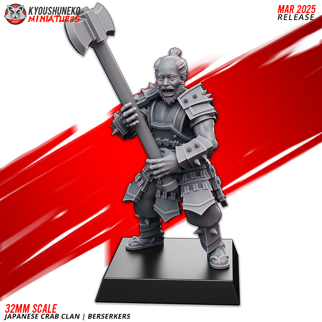 Japanese Crab Clan Berserker Miniatures - by Kyoushuneko Miniatures