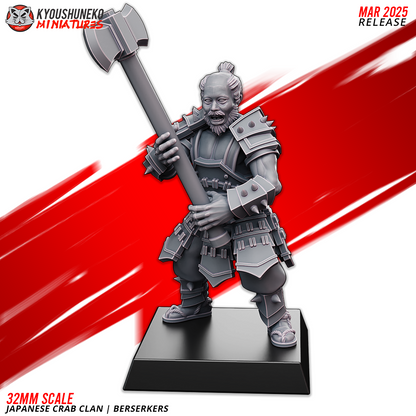 Japanese Crab Clan Berserker Miniatures - by Kyoushuneko Miniatures