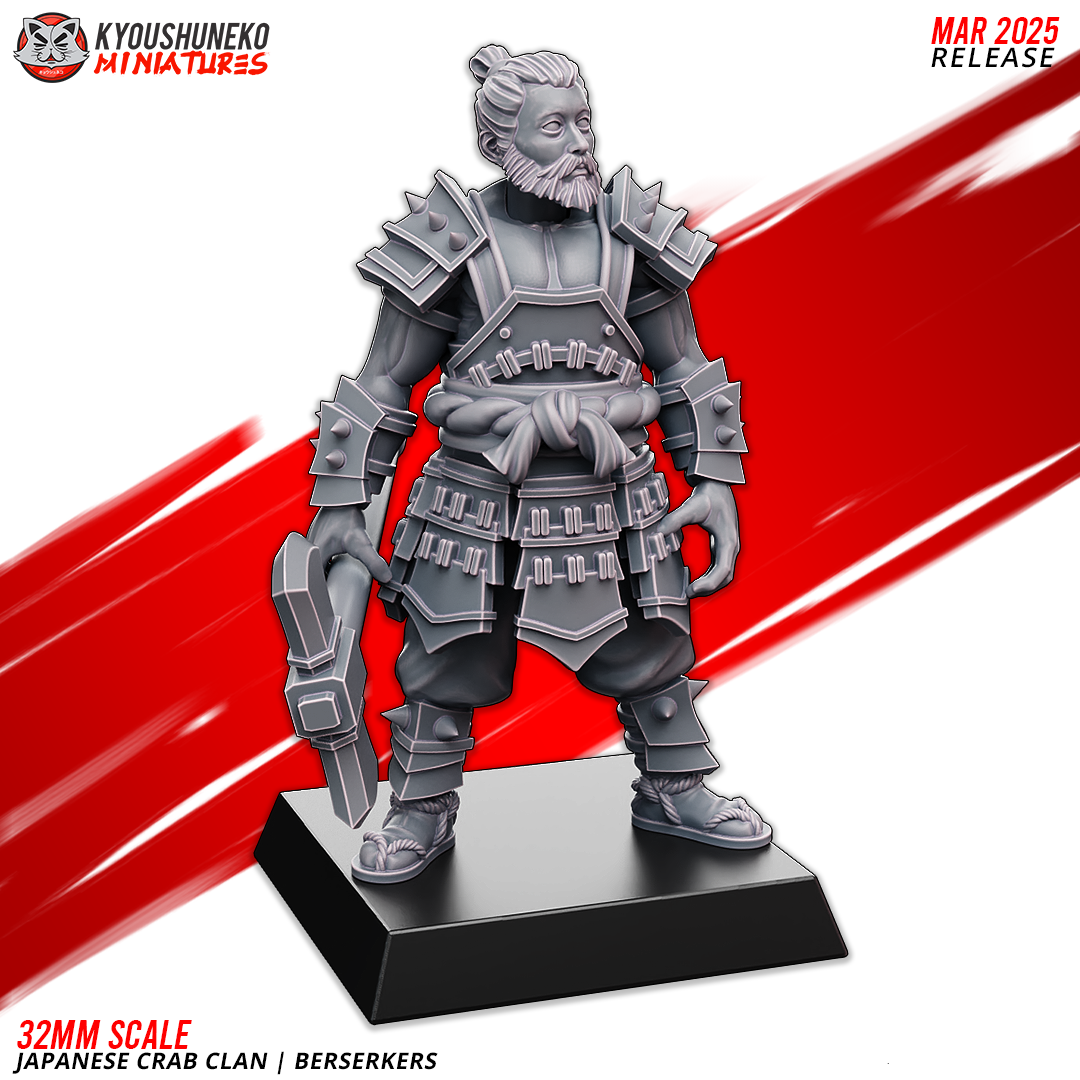 Japanese Crab Clan Berserker Miniatures - by Kyoushuneko Miniatures