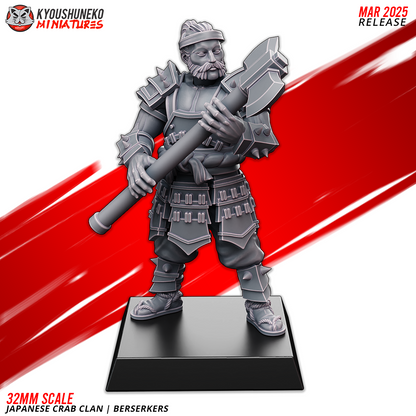 Japanese Crab Clan Berserker Miniatures - by Kyoushuneko Miniatures