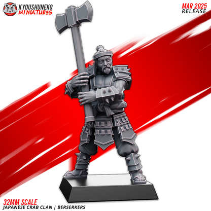 Japanese Crab Clan Berserker Miniatures - by Kyoushuneko Miniatures