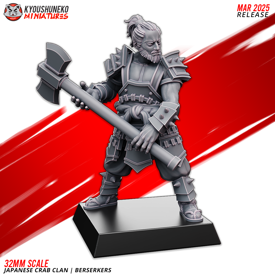 Japanese Crab Clan Berserker Miniatures - by Kyoushuneko Miniatures