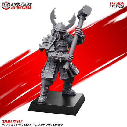 Japanese Crab Clan Champion's Guard Miniatures- by Kyoushuneko Miniatures