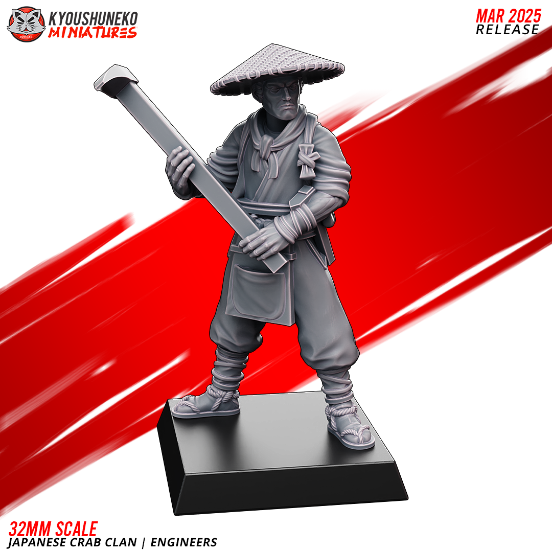 Japanese Crab Clan Engineer Miniatures - by Kyoushuneko Miniatures