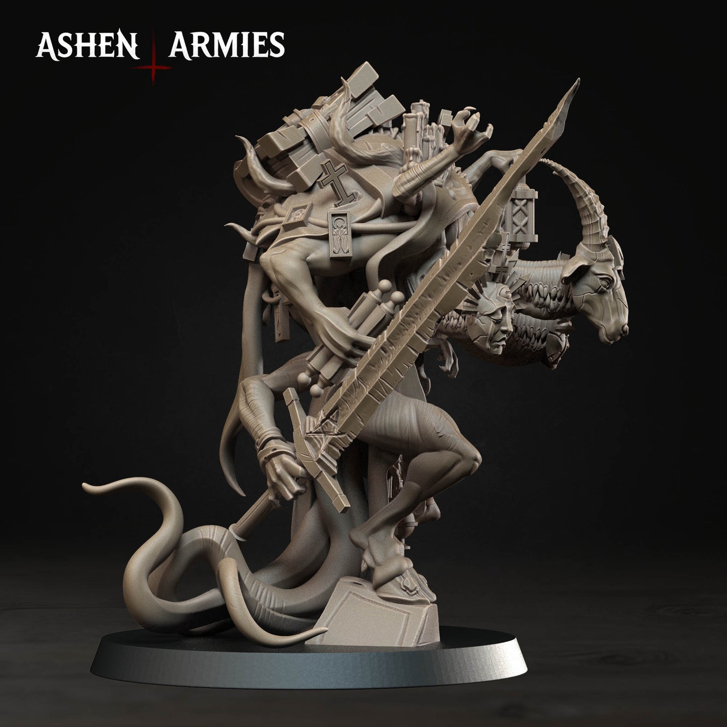 Hellbound Apostasy Scripture Guardian Miniature - Ashen Armies by Bite the Bullet