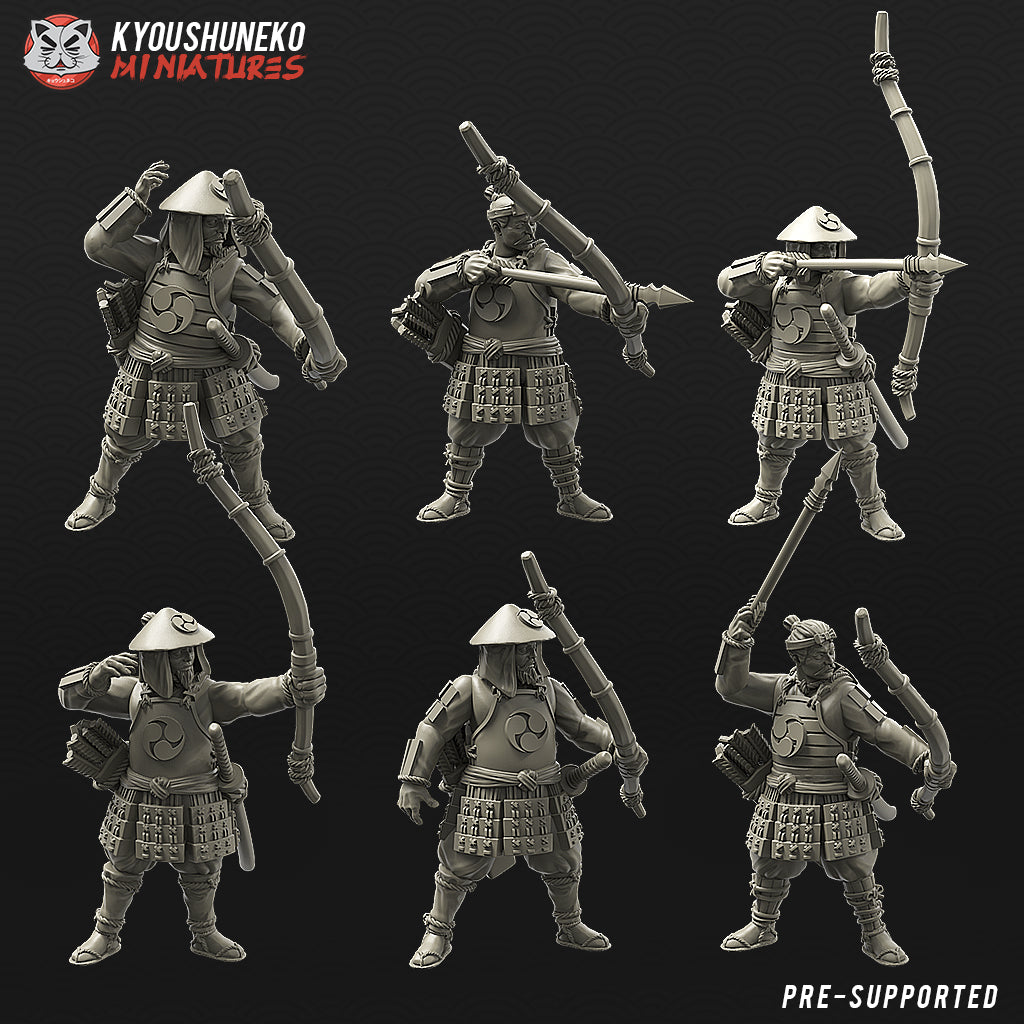 Japanese Ashigaru Bowmen Miniatures - by Kyoushuneko Miniatures