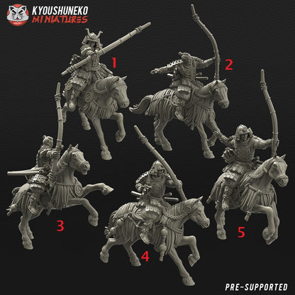 Japanese Samurai Bow Rider Miniatures - by Kyoushuneko Miniatures