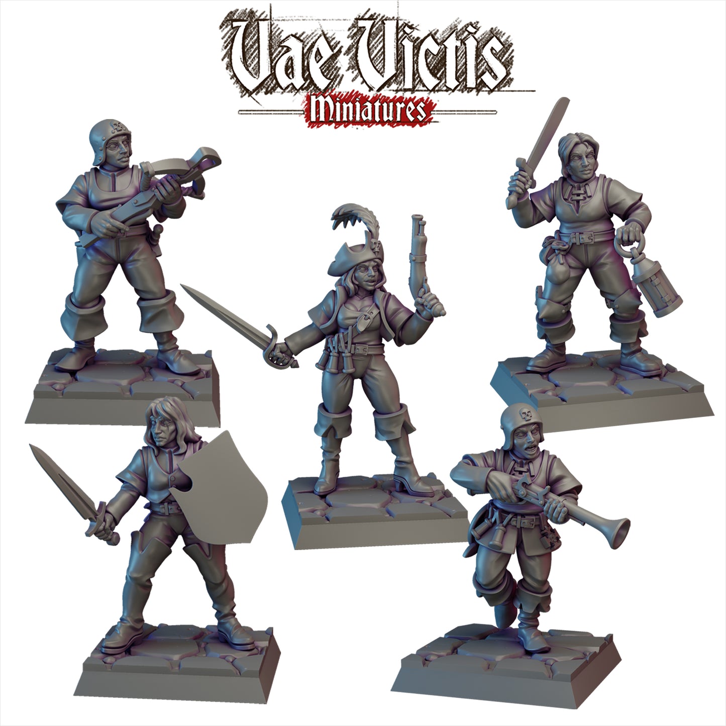 Human Mercenary Warband Miniatures SET E - by Vae Victis Miniatures