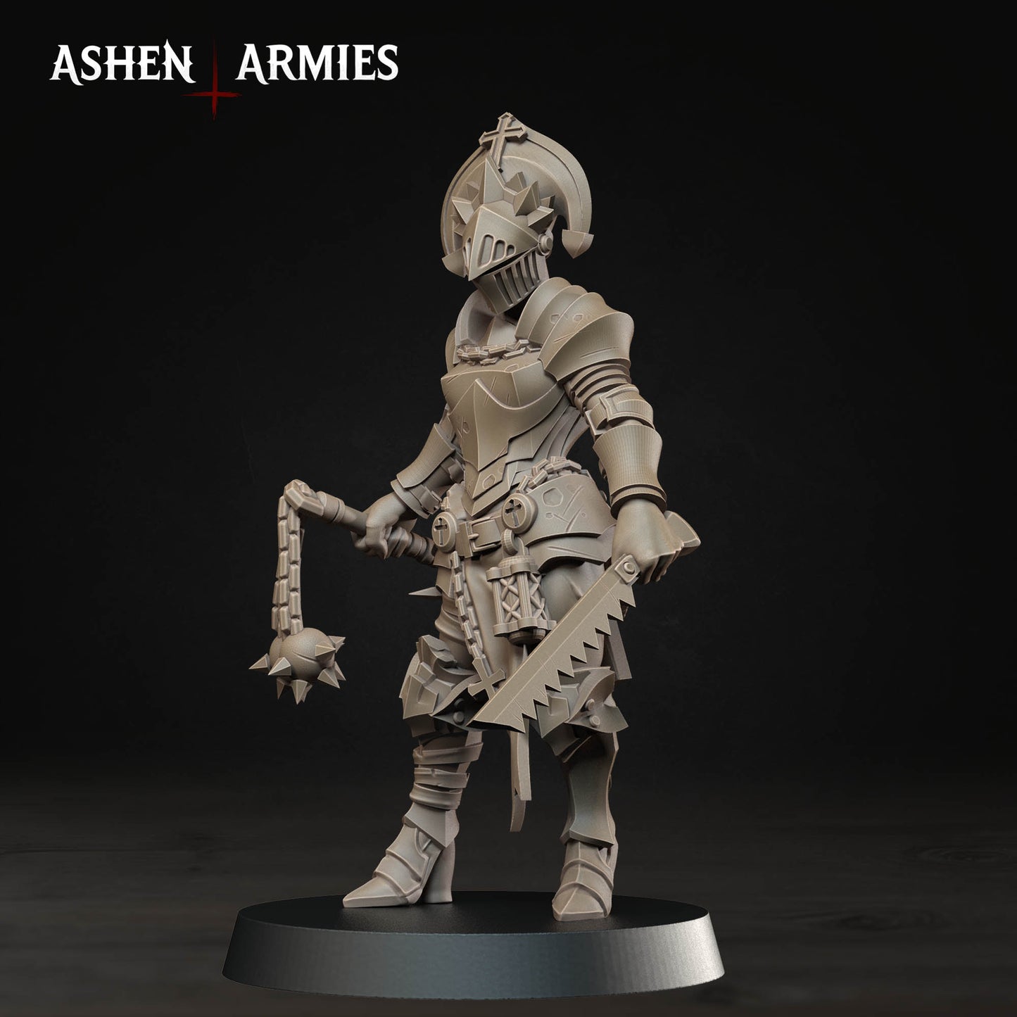 Bleeding Procession Stigmatic Nun Miniatures - Ashen Armies by Bite the Bullet