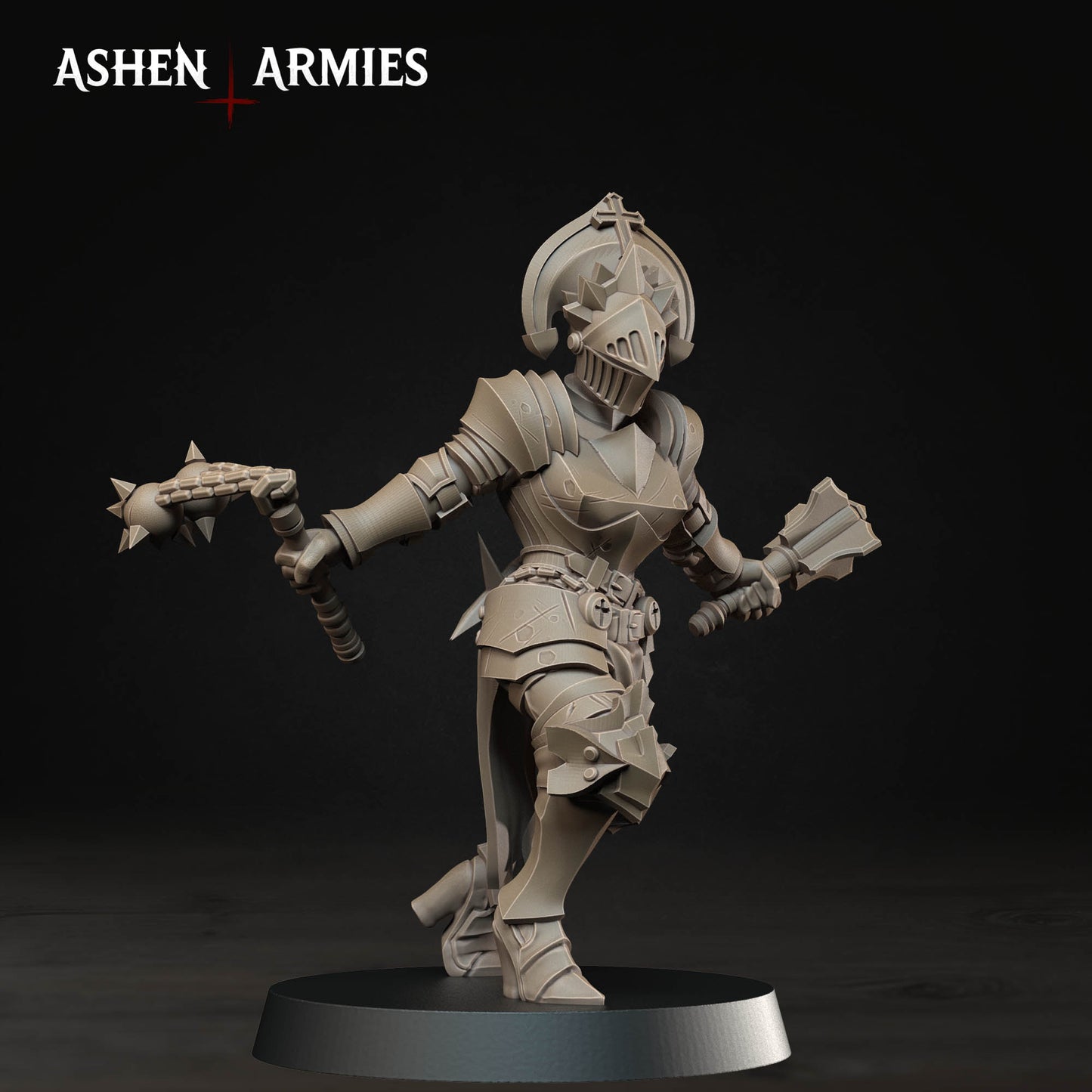 Bleeding Procession Stigmatic Nun Miniatures - Ashen Armies by Bite the Bullet