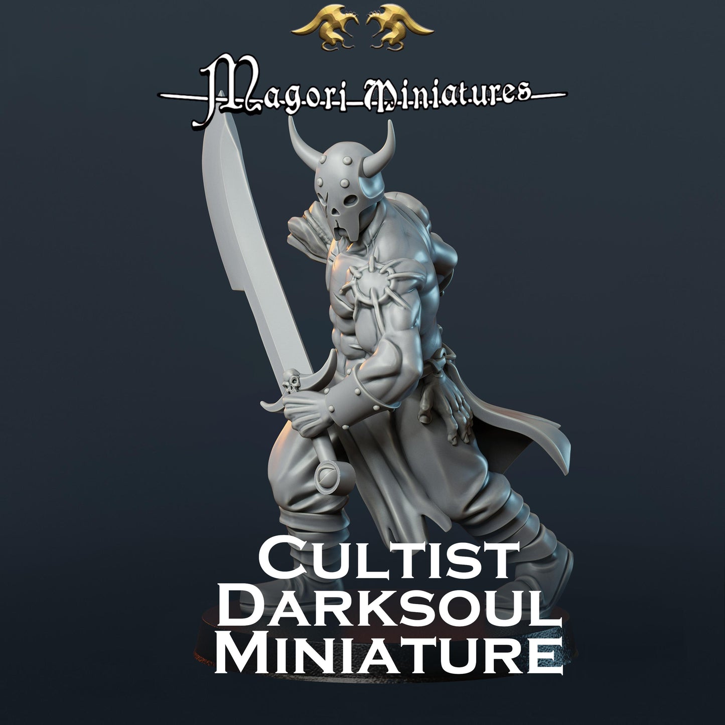 Darksoul Cultist Miniature B - by Magori Miniatures