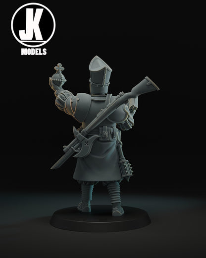 Battle Cleric with Holy Grenade Miniature - JK Remo Models