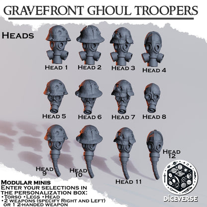 Gravefront Ghoul Troopers Modular Miniatures - Diceverse