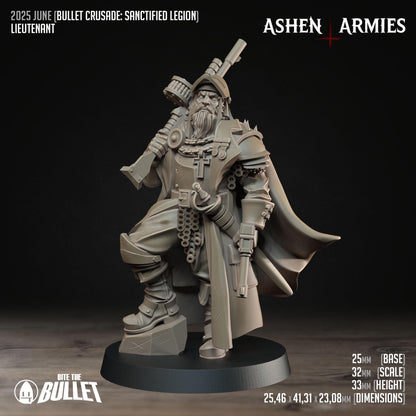 Sanctified Legion Lieutenant Miniature - Ashen Armies by Bite the Bullet