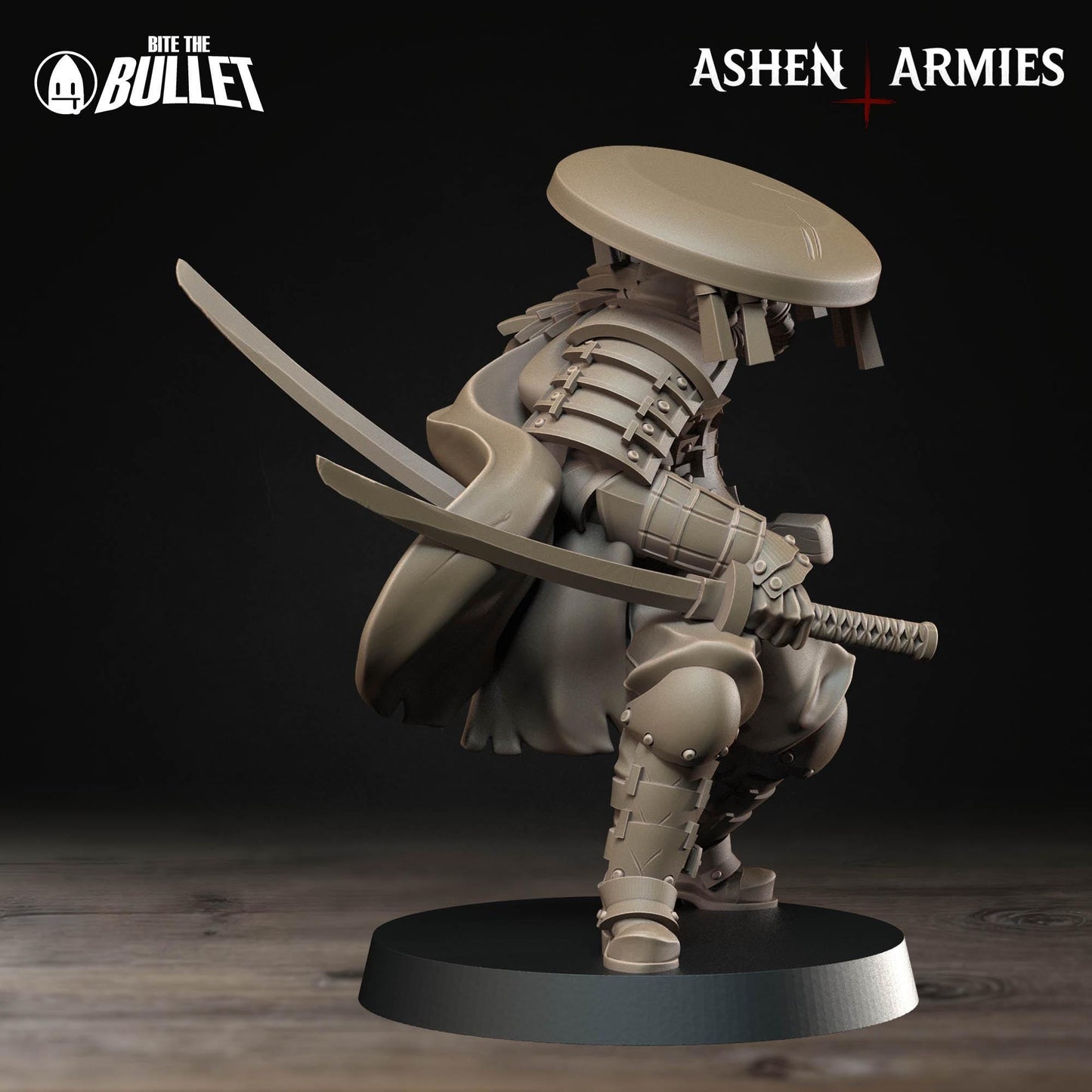 Holy Shogunate Trench Cleric Miniature - Ashen Armies by Bite the Bullet