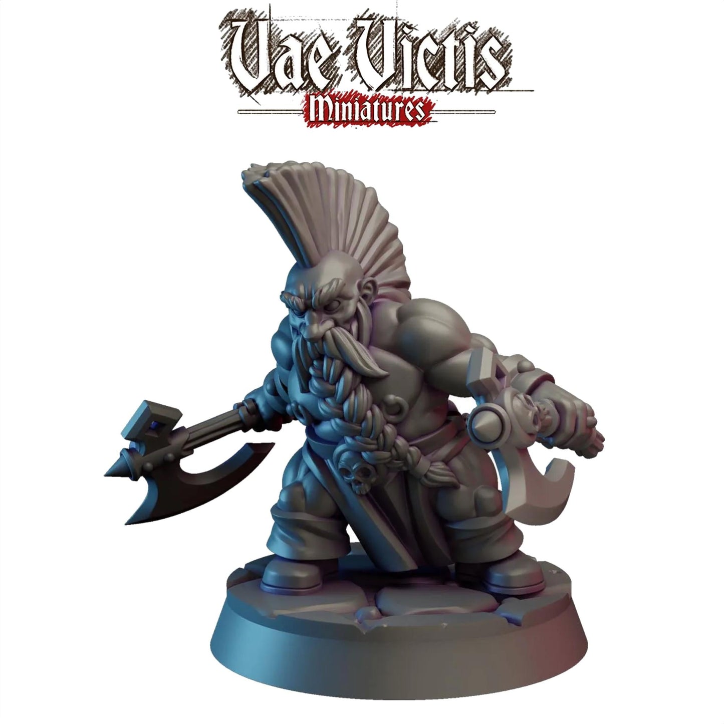 Dwarf Berserker Miniature - by Vae Victis Miniatures