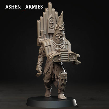Bleeding Procession Musician Miniature - Ashen Armies by Bite the Bullet