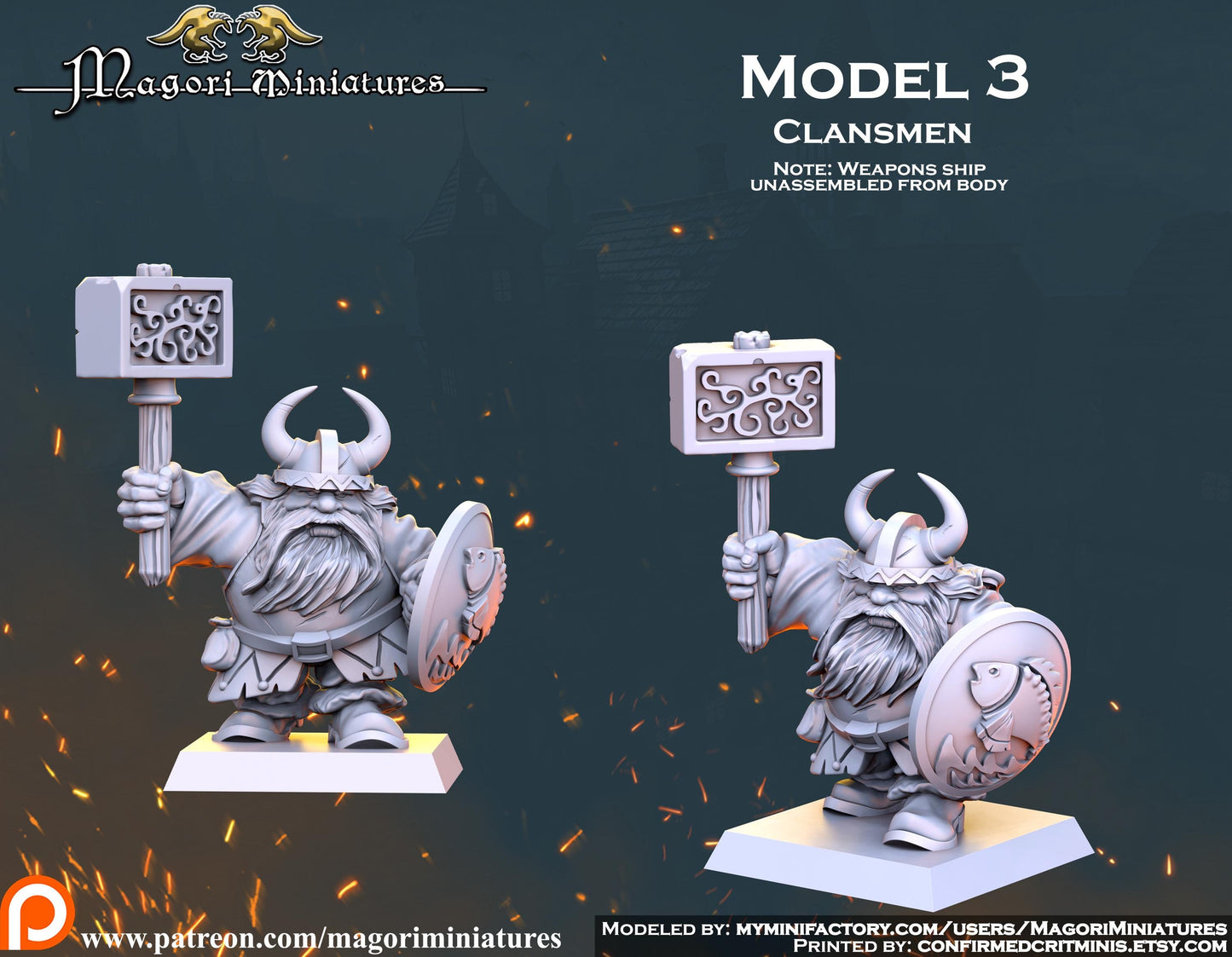 Dwarven Treasure Hunter Miniatures - by Magori Miniatures