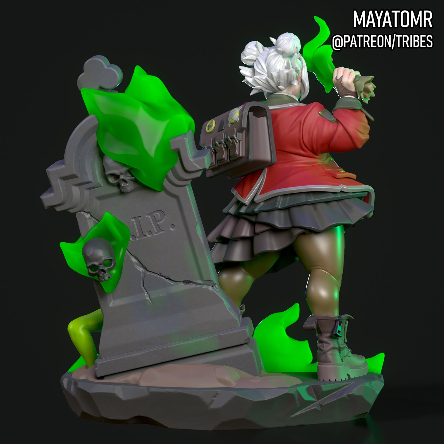 Bones the Necromancer Miniature - by Mayatomr