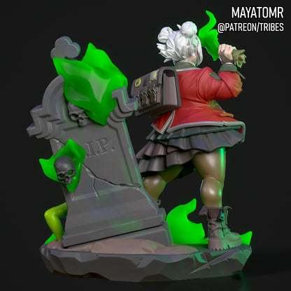 Bones the Necromancer Miniature - by Mayatomr