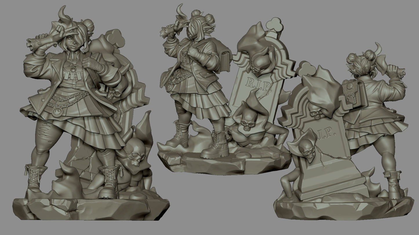 Bones the Necromancer Miniature - by Mayatomr