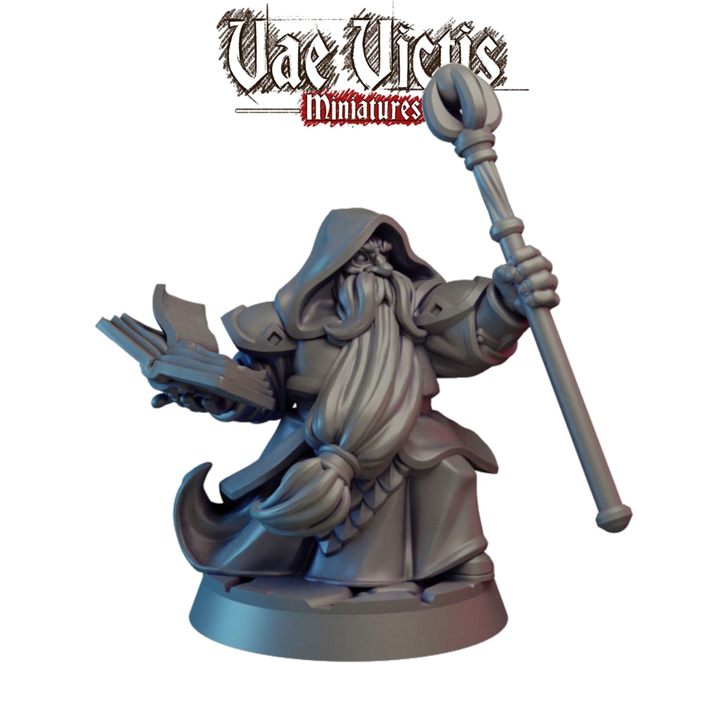 Dwarf Wizard Miniature - by Vae Victis Miniatures