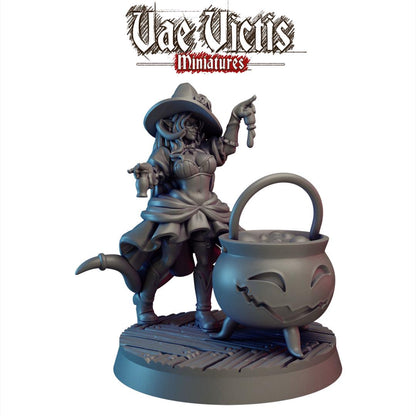Witch and Cauldron Miniature - by Vae Victis Miniatures