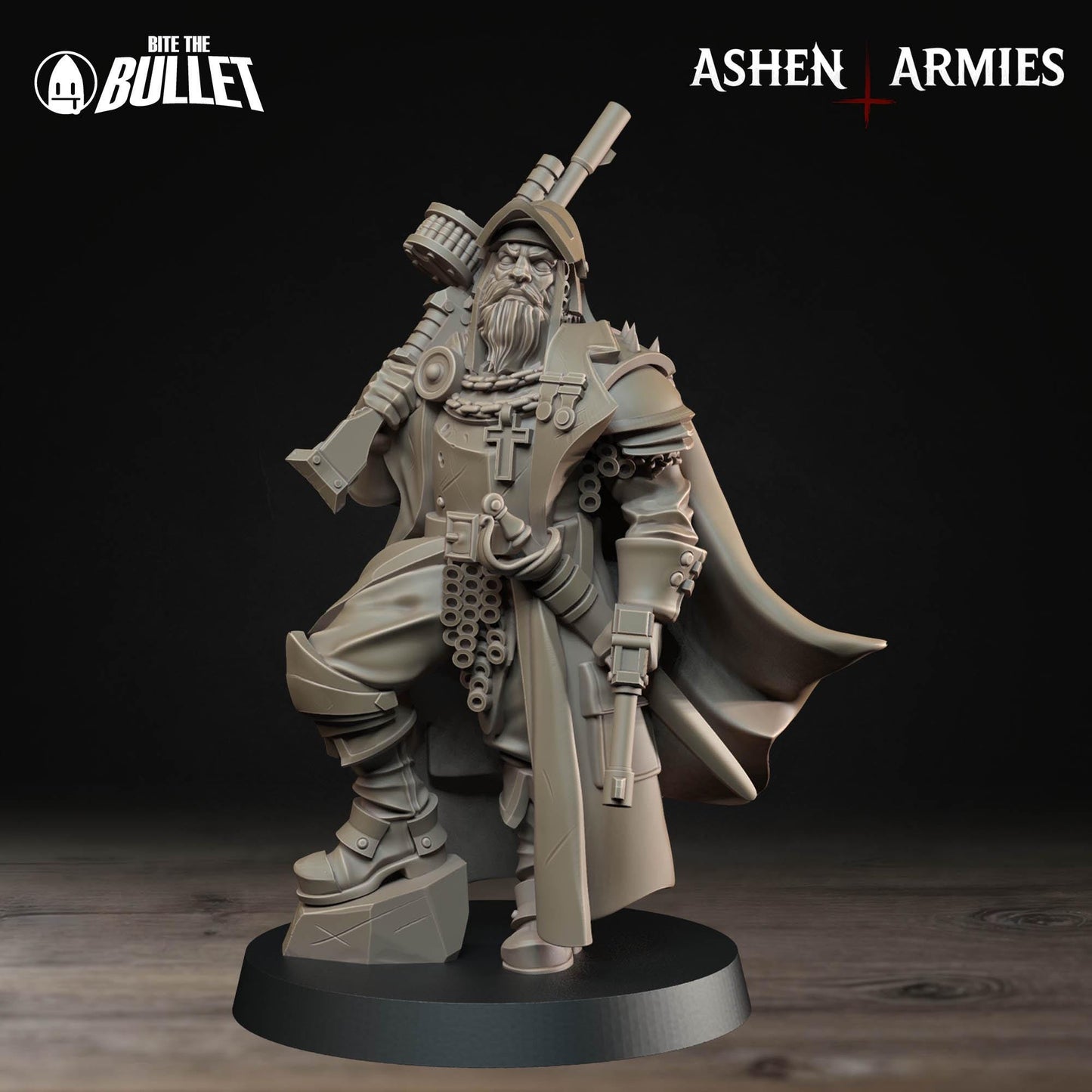 Sanctified Legion Lieutenant Miniature - Ashen Armies by Bite the Bullet