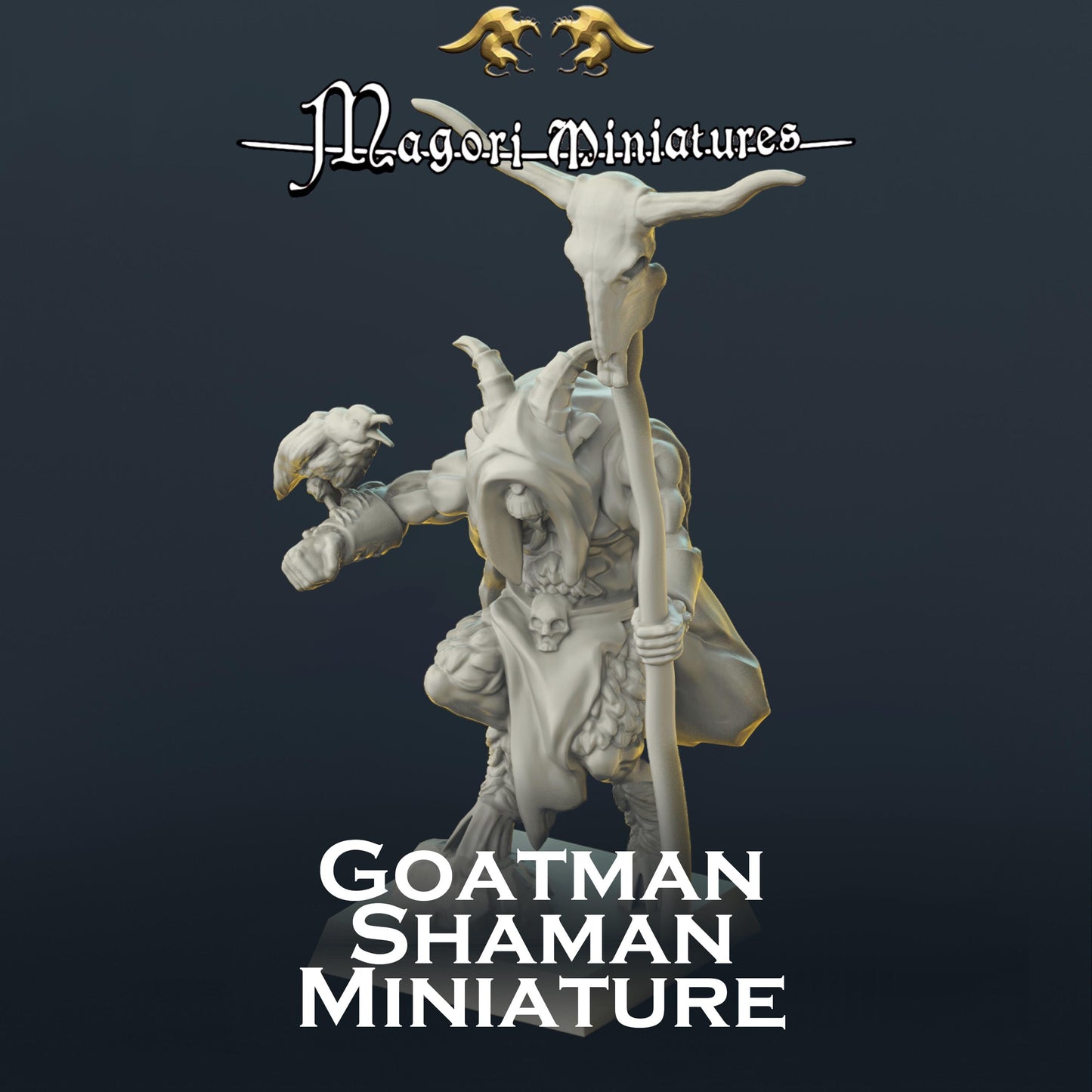 Goatman Shaman Miniature - by Magori Miniatures