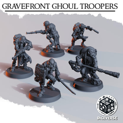 Gravefront Ghoul Troopers Modular Miniatures - Diceverse