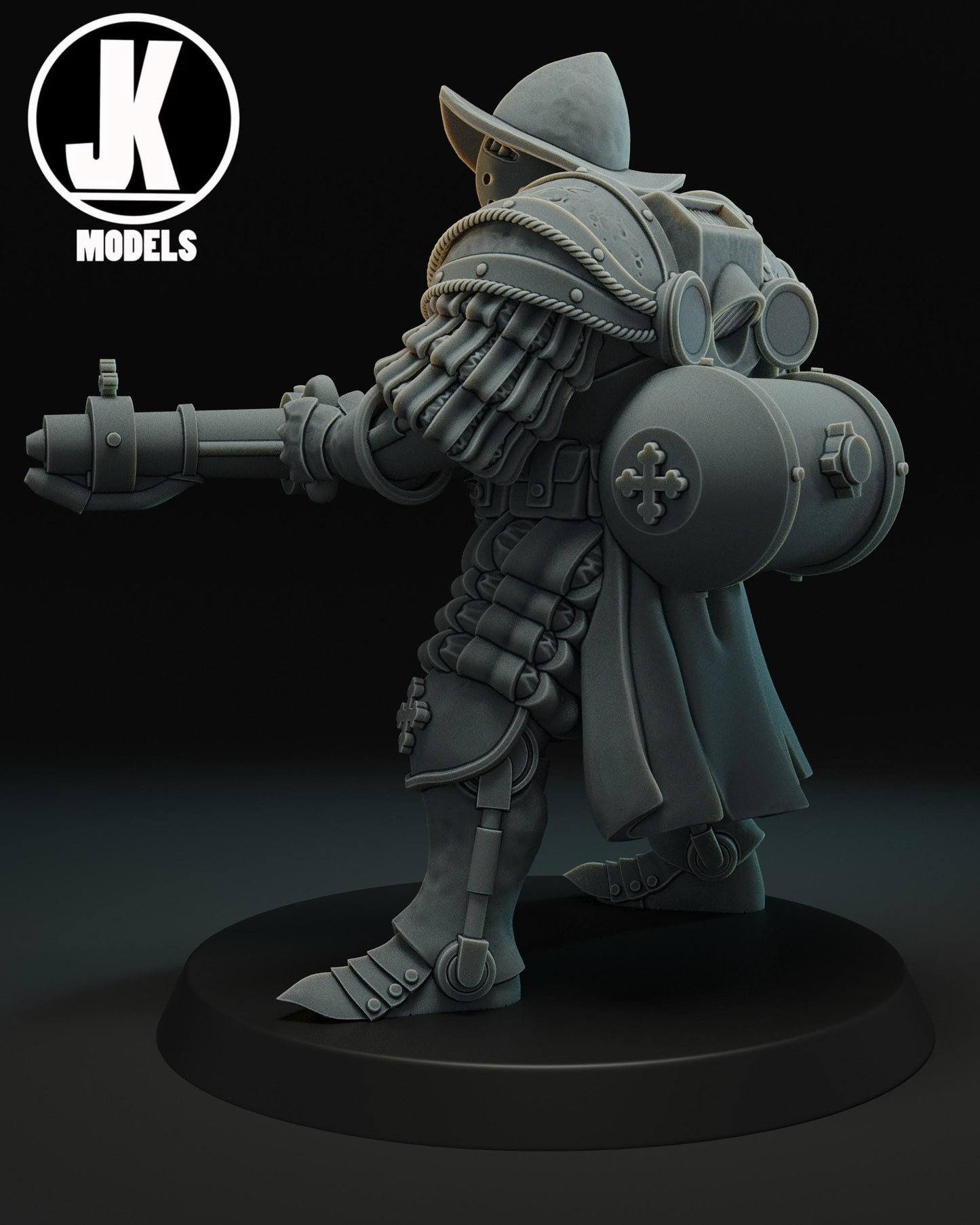 Papal Heavy Infantry Flamethrower Miniature - JK Remo Models