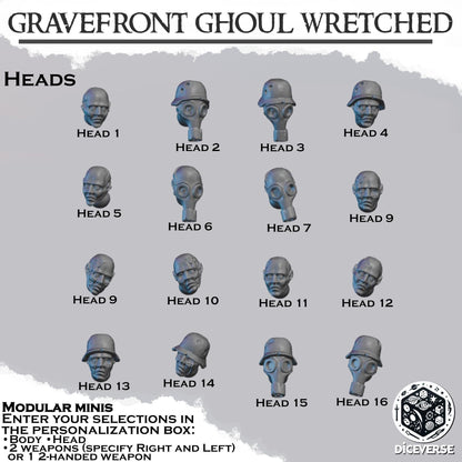 Gravefront Ghoul Wretched Modular Miniatures - Diceverse