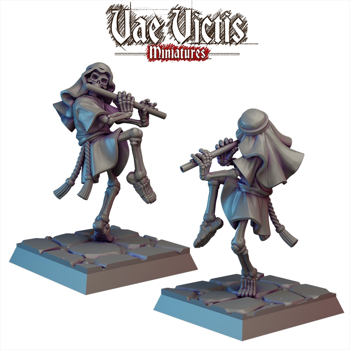 Skeleton Flute Player Miniature - by Vae Victis Miniatures