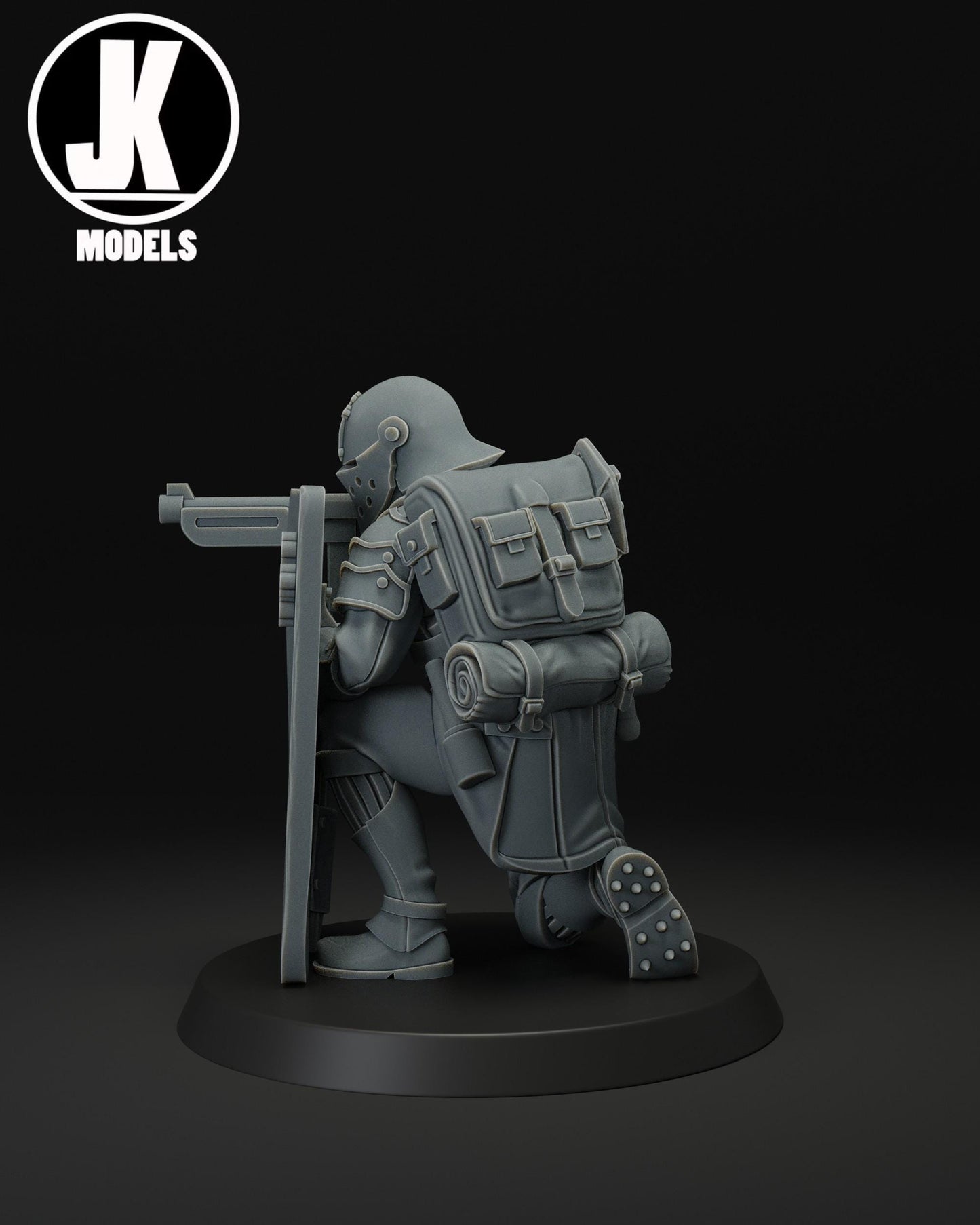 Trench Shock Trooper with shield Miniature - JK Remo Models