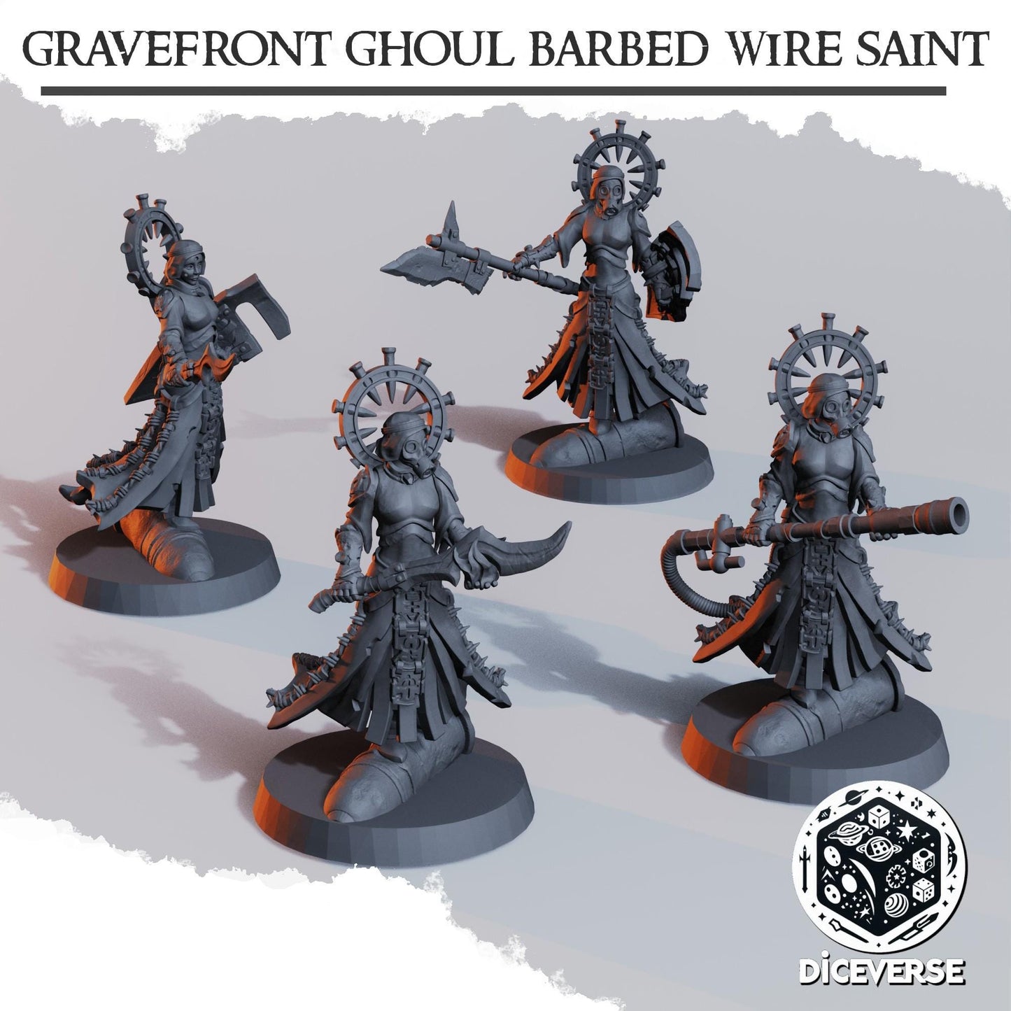 Gravefront Ghoul Barbed Wire Saint Modular Miniatures - Diceverse