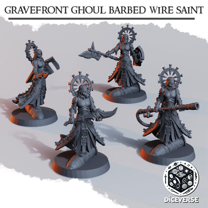 Gravefront Ghoul Barbed Wire Saint Modular Miniatures - Diceverse