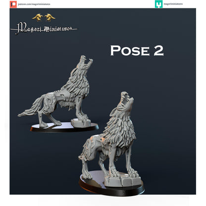 Undead Dire Wolf Miniatures - by Magori Miniatures