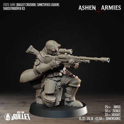 Sanctified Legion Shocktroopers Miniatures - Ashen Armies by Bite the Bullet