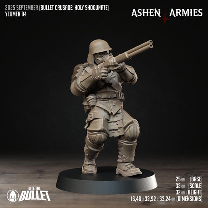 Holy Shogunate Yeomen Miniatures - Ashen Armies by Bite the Bullet