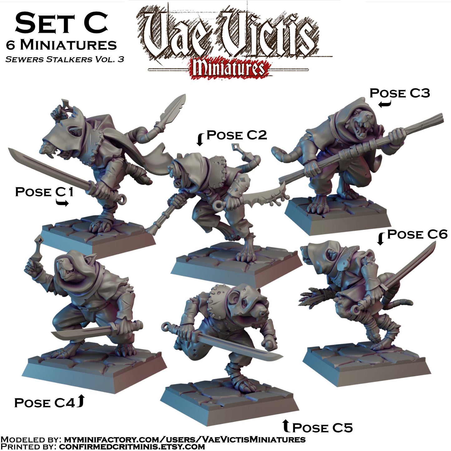 Ratfolk Miniatures SET C - by Vae Victis Miniatures