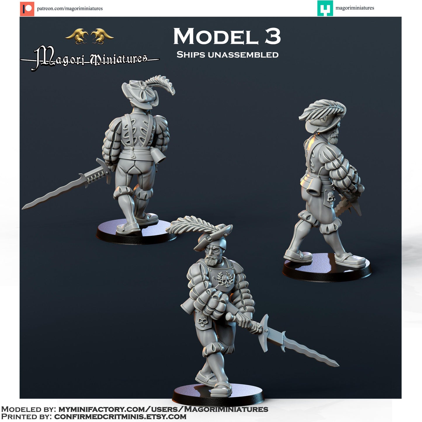 Landsknecht Mercenary Warband Miniatures SET B - by Magori Miniatures
