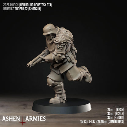 Hellbound Apostasy Troopers Miniatures - Ashen Armies by Bite the Bullet