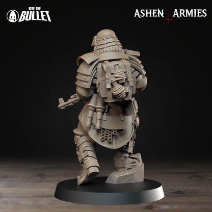 Holy Shogunate Lieutenant Miniature - Ashen Armies by Bite the Bullet
