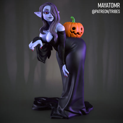 Matron Drusilla Goth Vampire Beauty Miniature - by Mayatomr